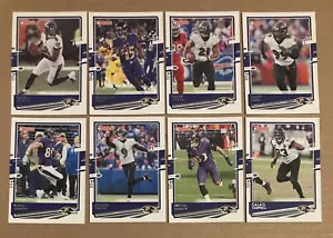 Donruss Football Baltimore Ravens 2020 ¡Juego completo de 8 cartas de equipo de veteranos Lamar! - Imagen 1 de 1