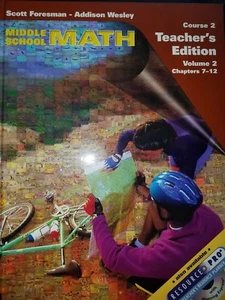 Foresman Wesley Middle School Math Course 2 Teacher Edition Volume 2 Chapte 7-12 - Picture 1 of 12