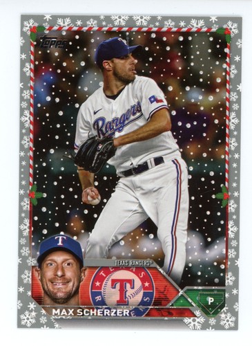 2023 Topps Holiday TEXAS RANGERS Metallic MAX SCHERZER #H128 | eBay