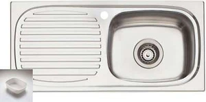 Oliveri Martini Single Right Hand Bowl Inset Sink With Drainer MR502 - Picture 1 of 3