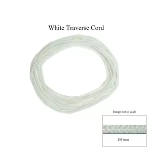 30 FEET (10 yds) 3.0mm White STANDARD TRAVERSE ROD CORD String - Picture 1 of 1