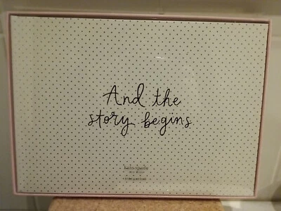 KATE SPADE Bridal Guest Book, And the Story Begins, wedding, boxed, BNwB - image 1 of 4