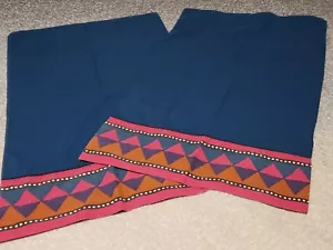 Vintage Dan River Aztez Kissenbezug Set Standard USA Mehrfarbig Retro - Bild 1 von 6
