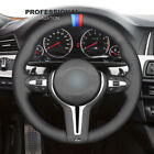 Soft Black Suede Non-Slip Steering Wheel Cover Wrap For Bmw M2 F87 M3 F80 M4 M5