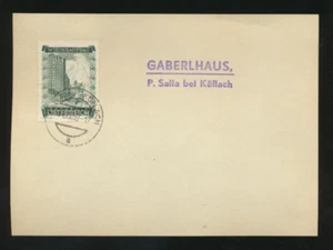 Post office tray Gaberlhaus post Salla near Köflach on card (F75) - Picture 1 of 1