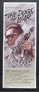 DOGS OF WAR 14X36 ORIGINAL ROLLED MOVIE POSTER 1981 INSERT CHRISTOPHER WALKEN - Picture 1 of 1