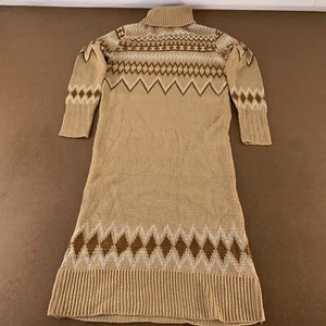 Shein Women's Small US Size 4 Brown Knit Turtleneck Long Sleeve Maxi Dress New - Picture 1 of 8
