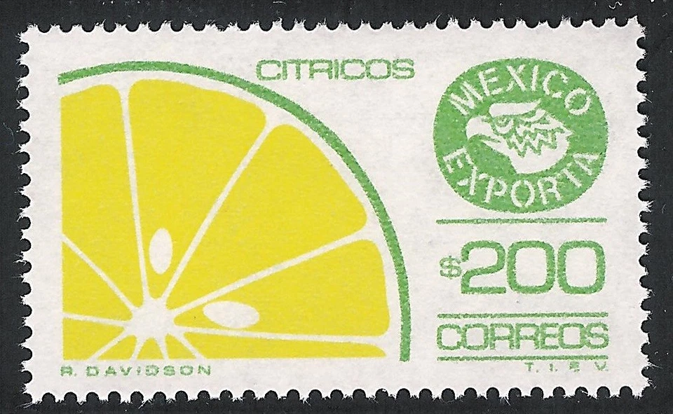 papel pe055a México Exporta MNH 3 Sc#1584a Mc#2116z Et#ex055a, verde oliva Foto 1 de 1