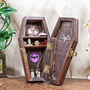 Witchy Bookcase Haunted Miniature Spooky Oddities Curiosity Cottagecore decor - Picture 1 of 8