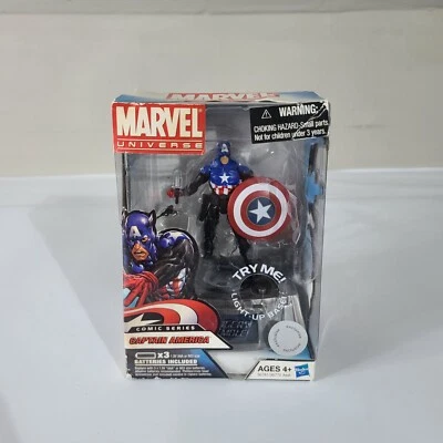 Marvel Universe Comic Series CAPTAIN AMERICA Light Up Base Toys R Us Exclusive - Imagem 1 de 2