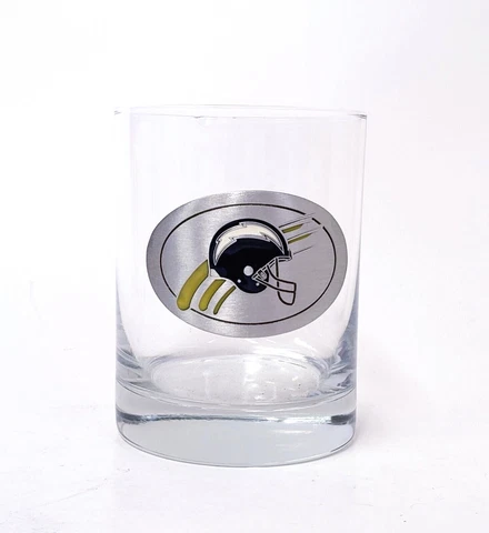 Los Angeles RAMS Whiskey Glass 3D METAL LOGO with Enamel Collectible Cover