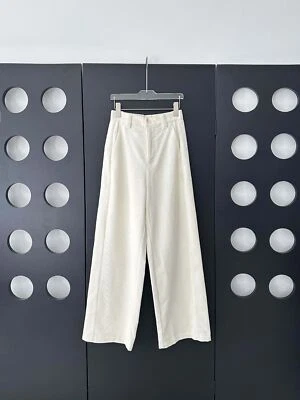 Pantalones informales de pierna recta de algodón cintura elástica alta THE ROW para mujer Foto 1 de 4