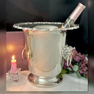Cubo de champán Leonard plateado enfriador de vino cubo de hielo ¡asasas de león! - Imagen 1 de 10