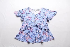 Love Glam Girl Girl's Morticia Ruffle Bodice Detail Top EJ3 Blue Large NWT - Picture 1 of 3