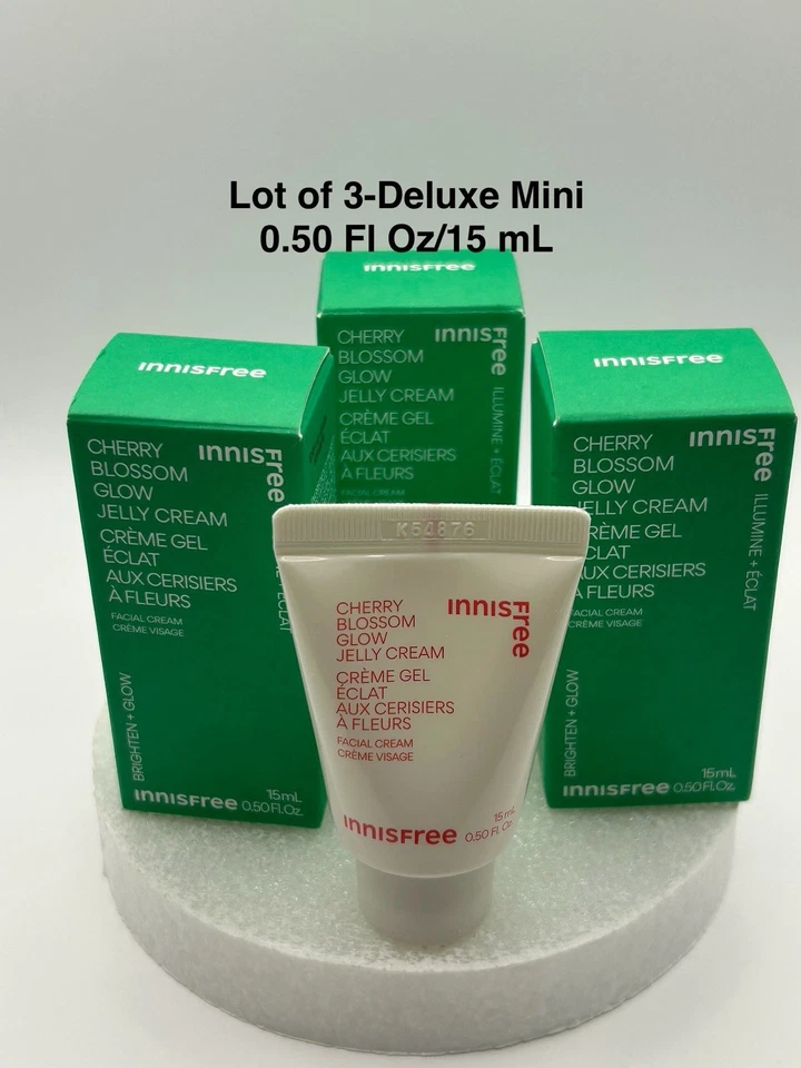 3 x INNISFREE ~ вишневый цветок зарево желе крем для лица ~ 15 мл / 0,50 жидкой унции ~ новый в коробке - Изображение 1 из 1
