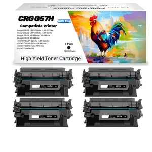 4PK High-Yield Toner Compatible for Canon 057 057H LBP227 228 MF445 LBP226 MF453 - Picture 1 of 4