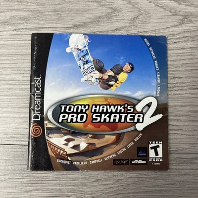 Tony Hawk's Pro Skater 2 (Sega Dreamcast, 2000) Activision Neversoft manual SOLO Foto 1 de 4