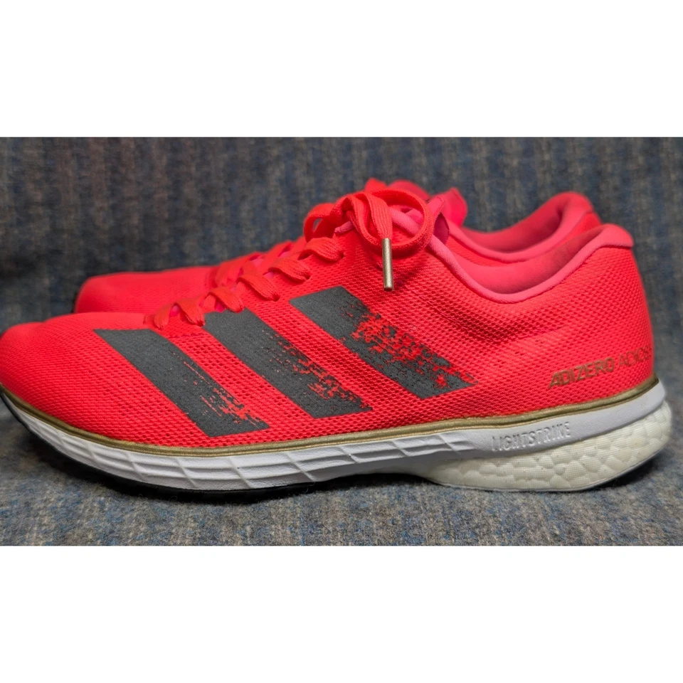 Adidas Adizero Zapatos para Correr Juveniles Naranja Neón Ligero Entrenamiento Tenis Foto 1 de 4
