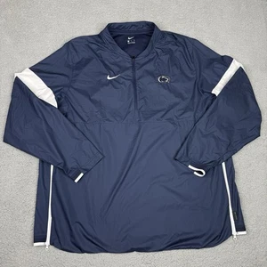 Chaqueta cortavientos Penn State para hombre XXL azul Nike entrenadores lateral 1/4 cremallera PSU - Imagen 1 de 15