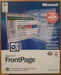 Microsoft Front Page Version 2002 Web Site Software Product Key Original Package - Picture 1 of 5