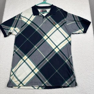 Vintage Chaps Ralph Lauren S/S Polo Mens Large Multicolor Plaid Preppy Rugby - Picture 1 of 18