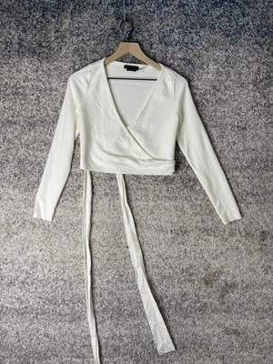 Suéter Alice + Olivia Mujer Medio Envolvente Corbata Frontal Manga Larga Clásicos Foto 1 de 4