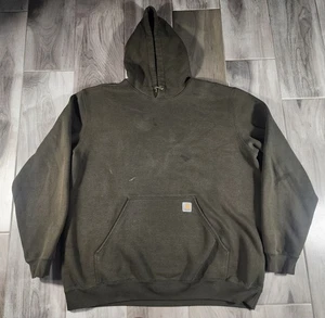 Sudadera con Capucha Carhartt Calce Suelto Peso Medio 2XLT Verde Musgo K121OLV Distress - Imagen 1 de 10