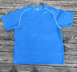NikeFit Mens T-Shirt: Size XL, Royal Blue, Workout T-Shirt, Silver Nike Logo - Picture 1 of 7