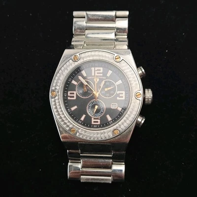 Swiss Legend Throttle Mens Watch Chronograph Stainless Band Working Black Dial - image 1 of 4
