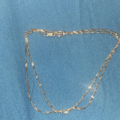 Vtg 10k Yellow Solid Gold Strong Singapore Chain 18” EUC No Scrap - Image 1 of 4