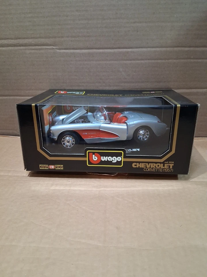 Bburago 1/18 3024 Chevrolet Corvette 1957 Turquoise RARE Color 3131