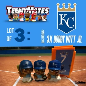 Lot Of 3 MLB TeenyMates BOBBY WITT JR. Mini Figure Kansas City Royals W/ Locker - Picture 1 of 1