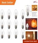 15W Himalayan Salt Lamp Bulbs: Dimmable, Long Lasting - 12 Pack - Multipurpose