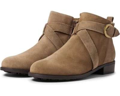 Walking Cradles Kellen Boots Women's US 7 Taupe Suede Ankle Zip Bootie KHD456 - Image 1 of 4