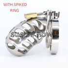 316 Stainless Steel Chastity Device Male Metal Spiked Rings Chastity Cages Lock