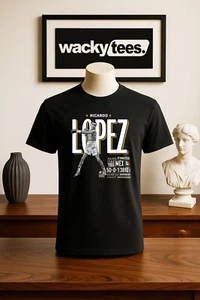 Ricardo Lopez Tale of the Tape Mexico Mexican Boxing Stats Graphic Tee Shirt - Picture 1 of 12