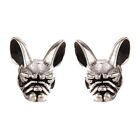 Women Black-Rock Ear Piercing Earrings Bully-Dog-head Stud Earring Jewelry Gifts