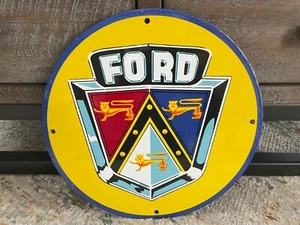 Oldtimer FORD Schwerlast 18 Gauge Metall Porzellan beschichtet Schild - Bild 1 von 2