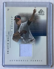 TOM GLAVINE 2001 SP Game Used #ToG Authentic Fabric Jersey Patch