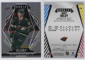 2022-23 Upper Deck Allure Rookies Photo Variations Matt Boldy #114 Rookie RC
