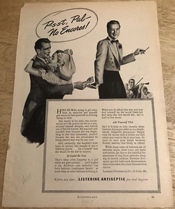 LISTERINE/THE HOMESTRETCH 1947 Cornel Wilde, Maureen Ohara - Anuncios de colección - Imagen 1 de 3