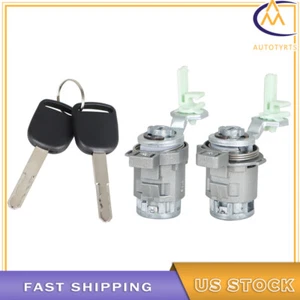 Cerradura puerta cilindro izquierda y derecha con 2 llaves para Honda Civic 1.7L 2003 2004 2005 - Imagen 1 de 8