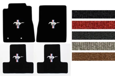 ¡Nuevo! Alfombrillas Ford Mustang 2005-2009 alfombrillas con logotipo de pony bordado 4 piezas las 4 Foto 1 de 4