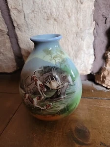 Royal Bayreuth Tapestry Vase-"The Chase" - Picture 1 of 11