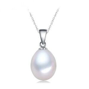 Freshwater Pearl Pendant Waterdrop Necklace Pendants Sterling Silver Jewelry 1Pc