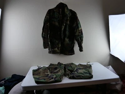 Men's Small ARMY SURPLUS Camouflage Hunting Suit Cargo Coat & 32x32 Pants EUC - Image 1 of 4