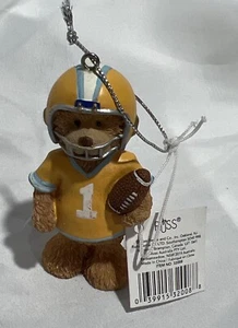 Christmas Tree Ornament Russ Berrie Football - Picture 1 of 8