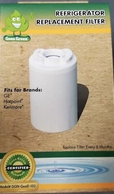 6 GOES GREEN REFRIGERATOR REPLACEMENT FILTERS FOR GE, HOTPOINT, KENMORE - Image 1 of 4