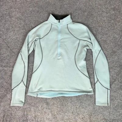 Suéter REI Mujer Medio Azul Pullover Cuarto Cremallera Senderismo Cuello Simulado Exterior Foto 1 de 4