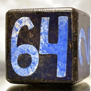 64 NEGRO. Gradación azul a blanco - Cubo duplicador de backgammon - 36 mm - Imagen 1 de 9
